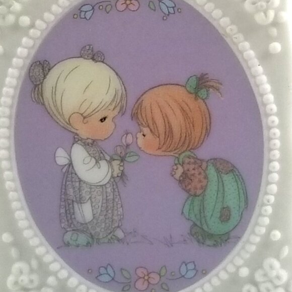 Precious Moments Porcelain Gift Bag VTG Figurine Good Friends Are Forever 1993 - Picture 12 of 14